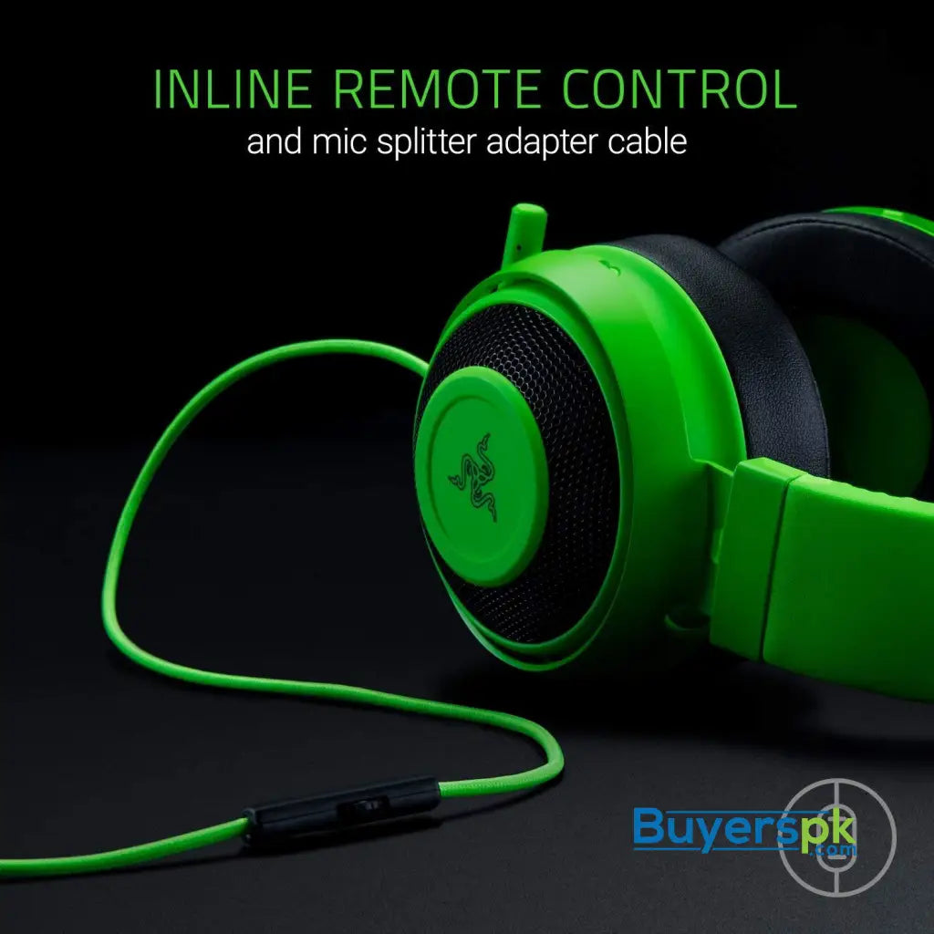 Razer Kraken Pro V2 - nalog Gaming Headset - Green - Oval Ear Cushions - Headset Razer Kraken Pro V2 - nalog Gaming Headset - Green - Oval Ear Cushions - Headset